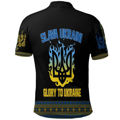 Ukraine Folk Patterns Folk Pattern Polo Shirt Slava Ukraini