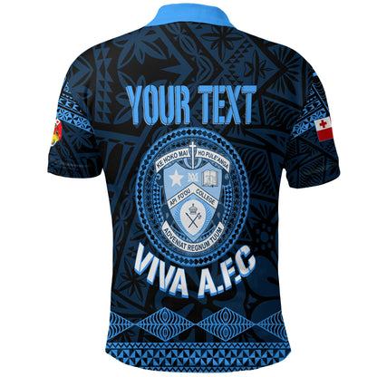 Personalised Tonga Apifo'ou College Polo Shirt Viva AFC - Black