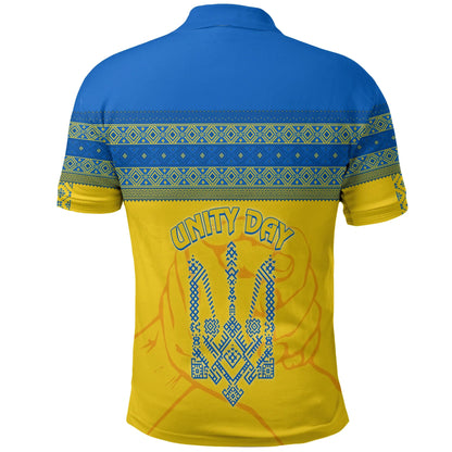 Ukraine Unity Day Polo Shirt Folk Style