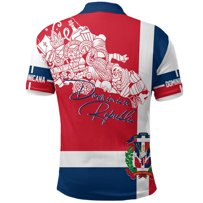 Dominican Republic Polo Shirt Independence Day Flag Style