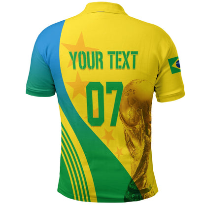 Custom Brazil Polo Shirt Football 2022 Pentacampe o