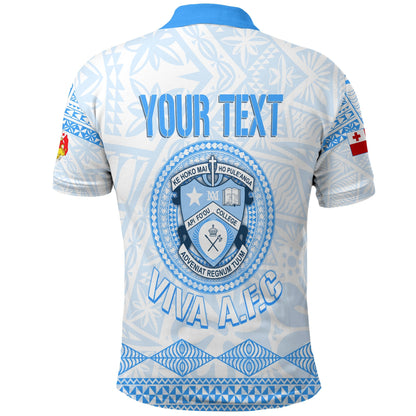 Personalised Tonga Apifo'ou College Polo Shirt Viva AFC - White
