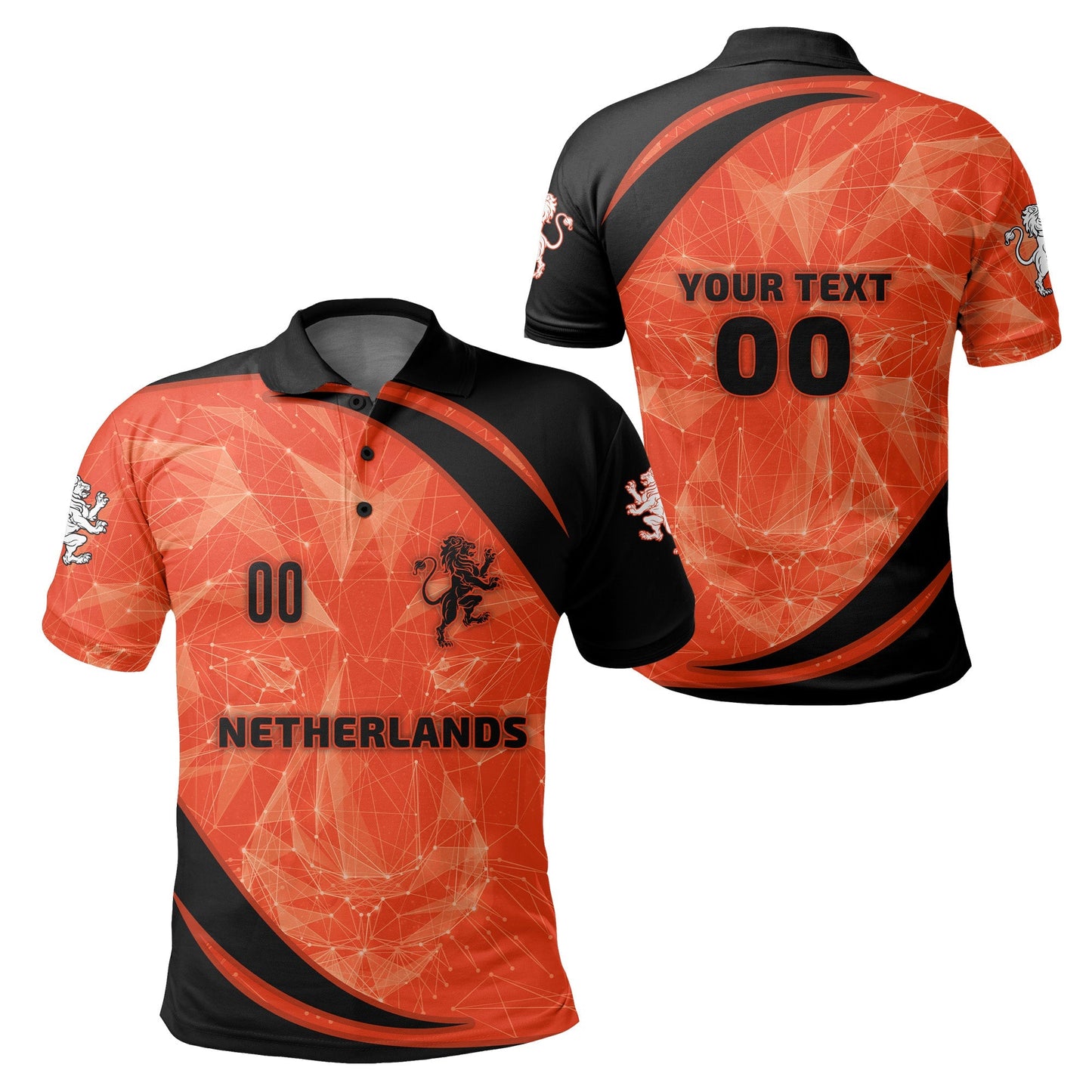 Custom The Netherlands Polo Shirt Football 2021 Sport Style
