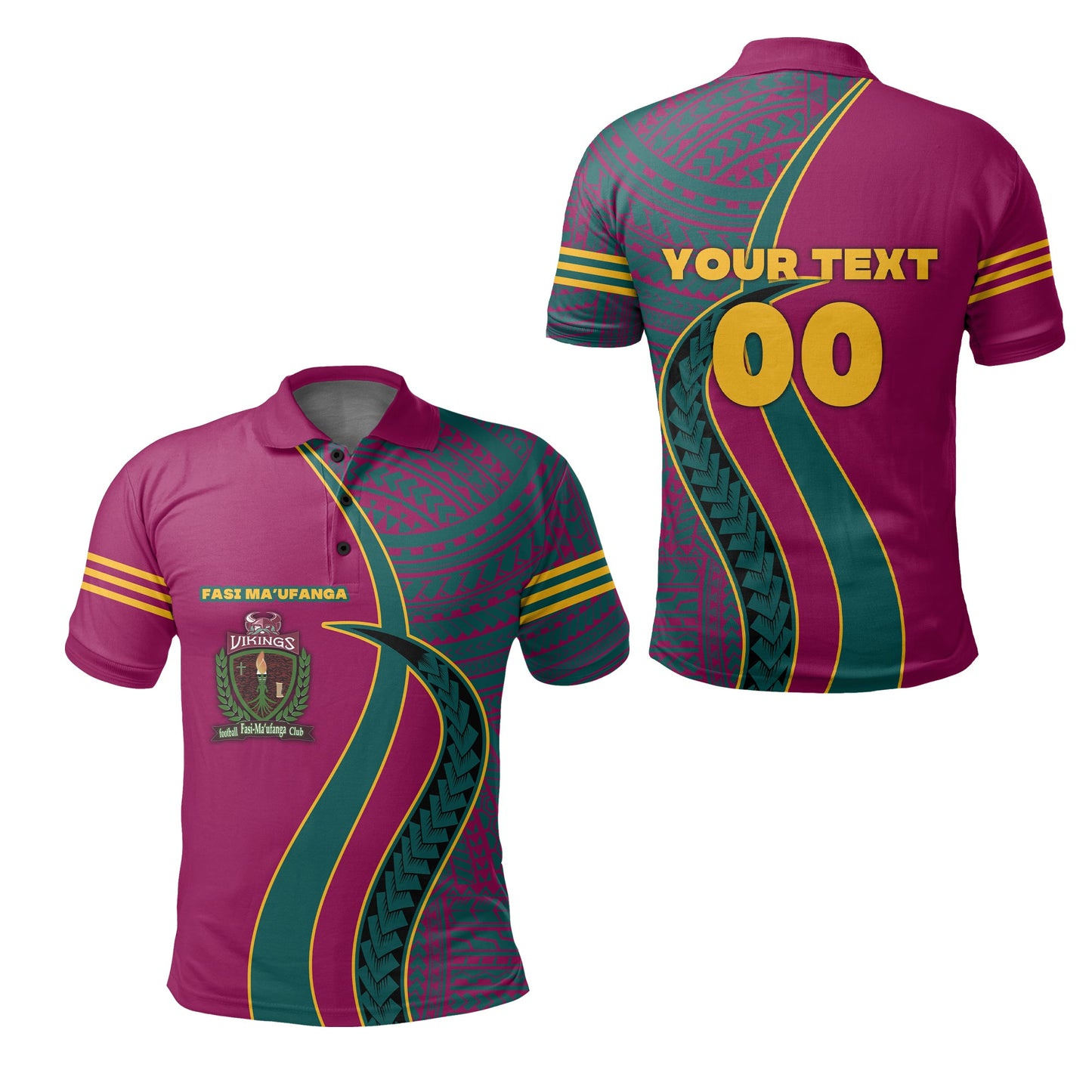 Custom Personalised Fasi Maufanga Football Polo Shirt Special Style