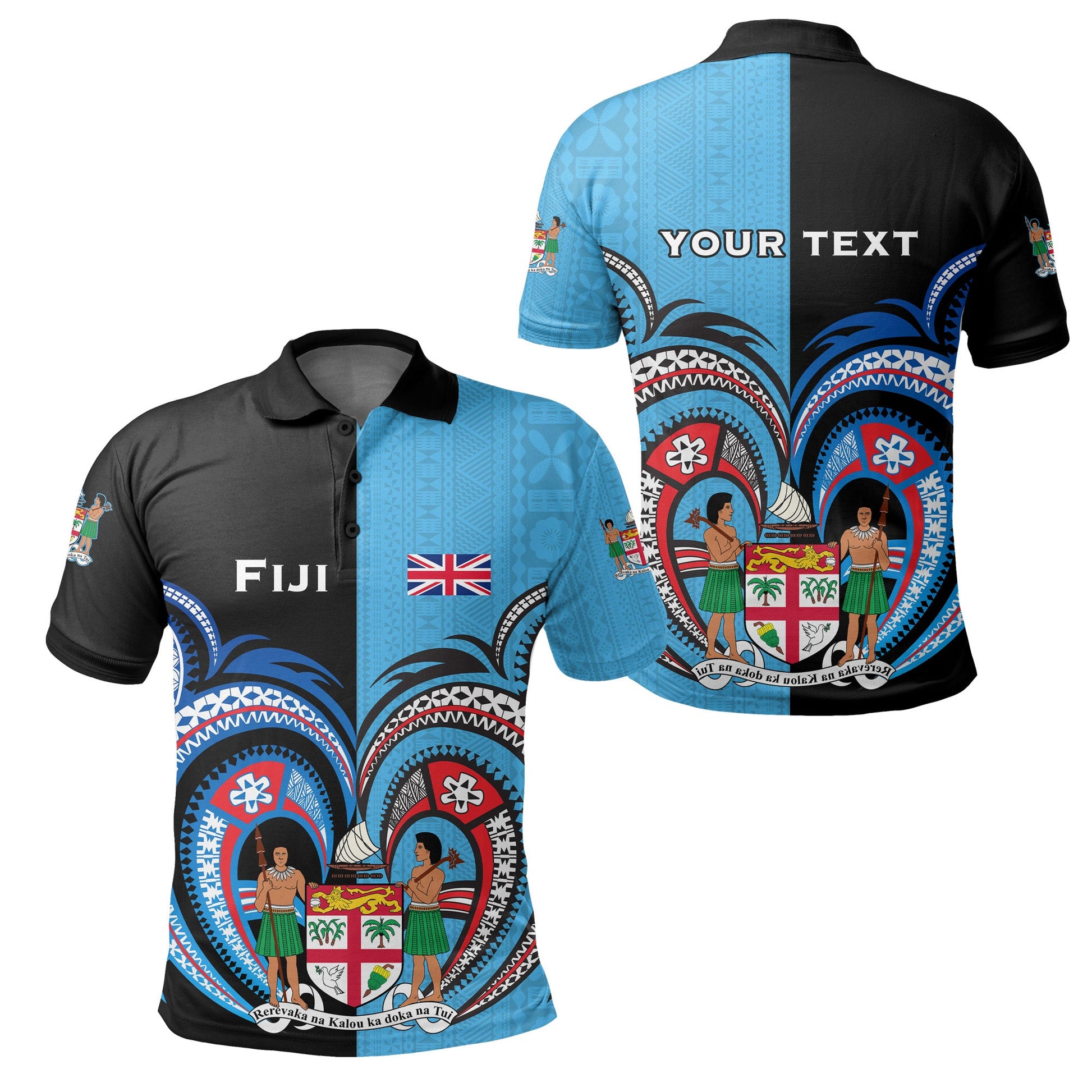 Custom Personalised Fiji Is My Heart Polo Shirt Polynesian Special Style
