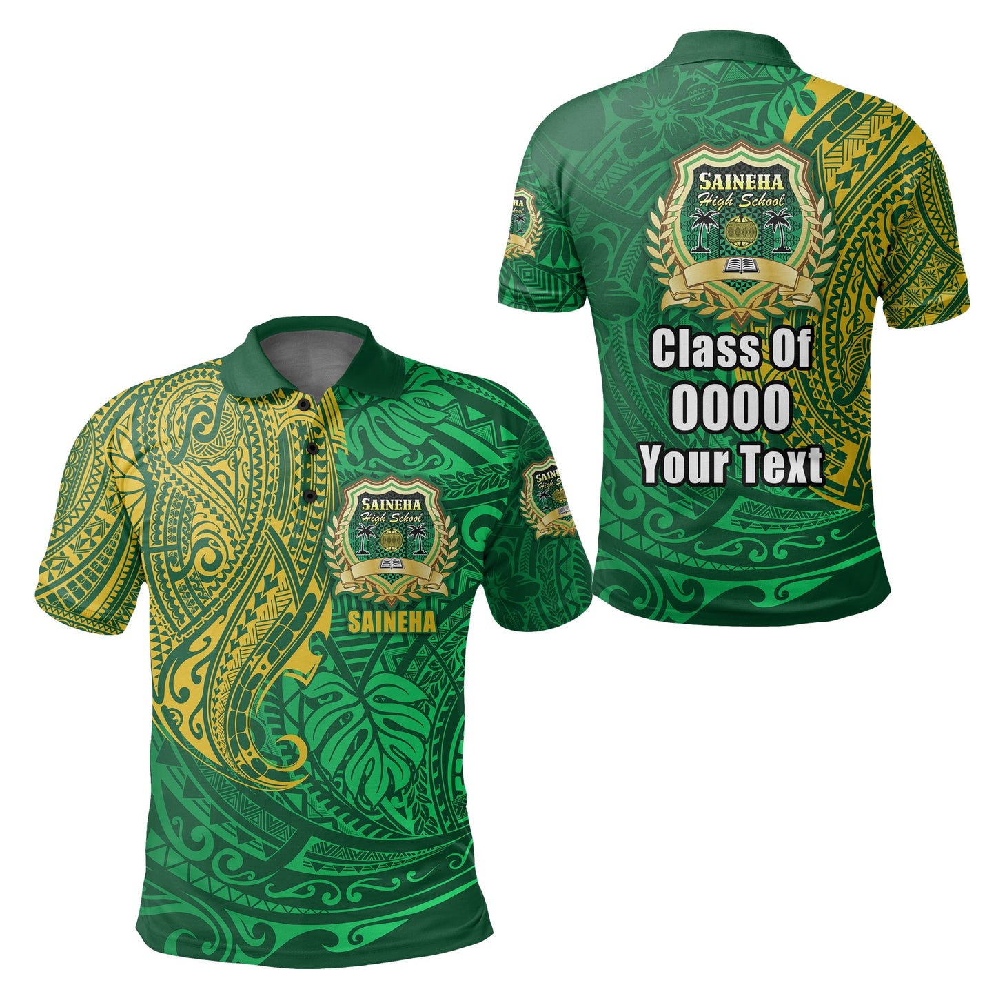 Custom Personalised Saineha Tonga Polo Shirt Polynesian Special - Class of -