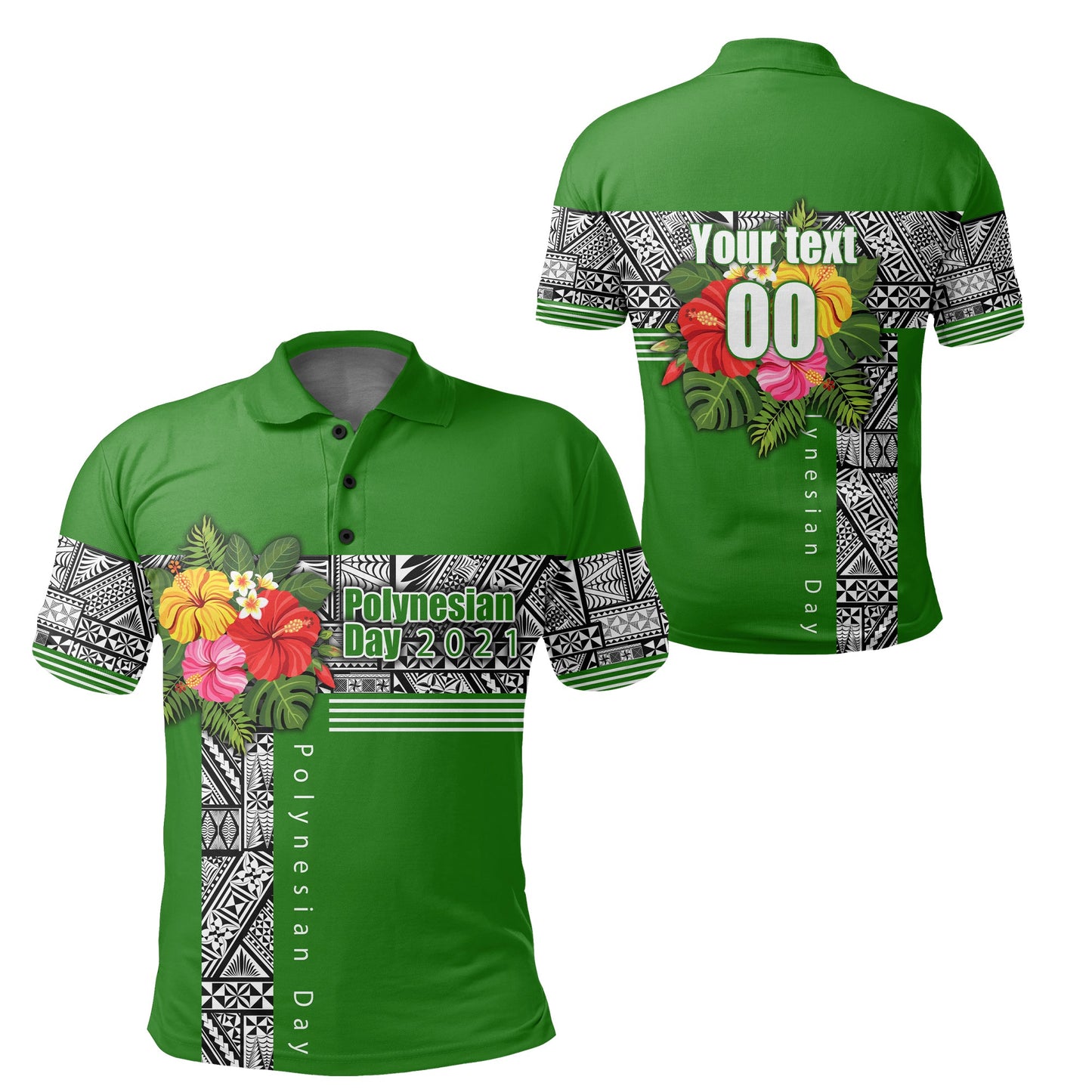 Custom Personalised Polynesian Day Polo Shirt Simple Style -