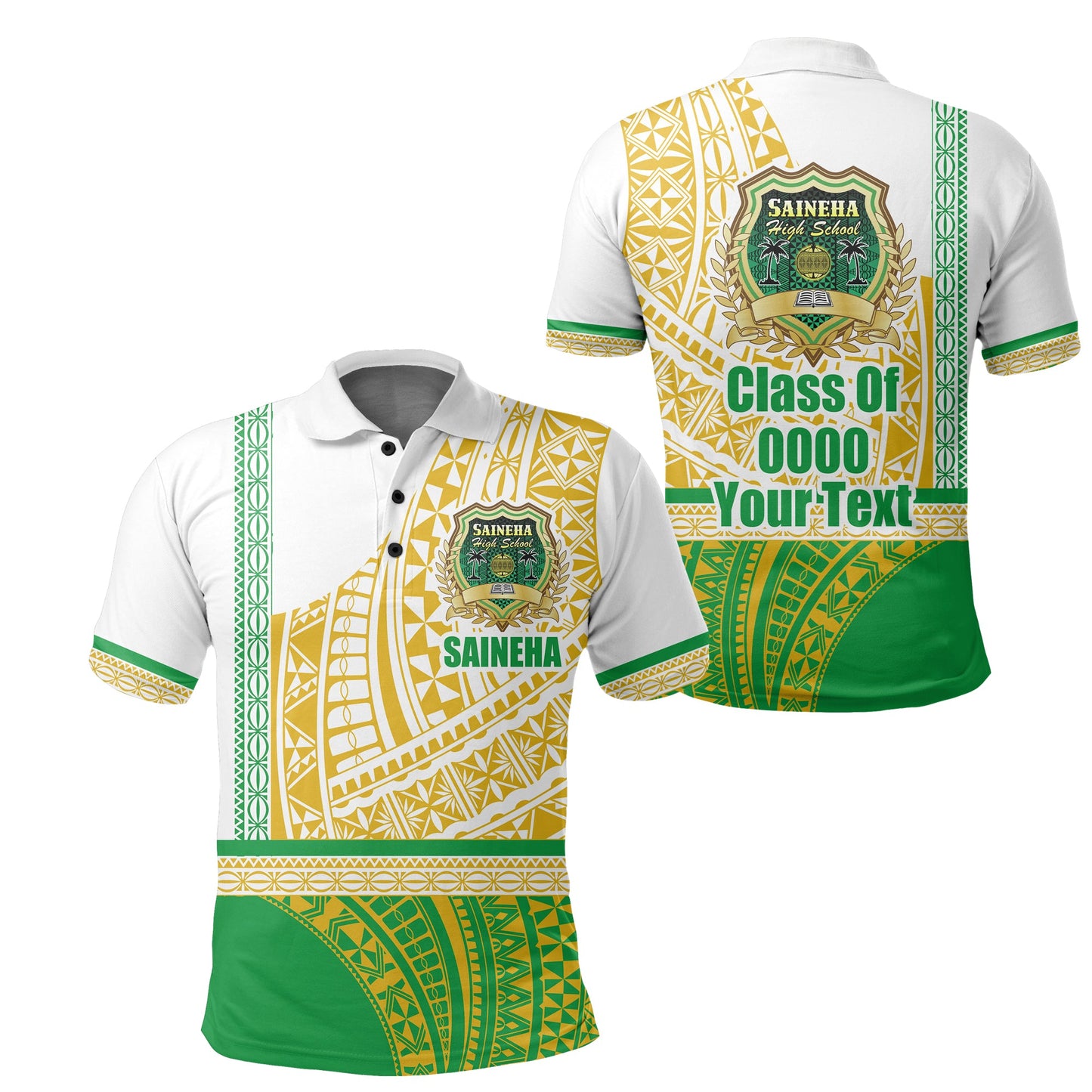 Custom Personalised Saineha Tonga Polo Shirt Old Style Special - Class of -