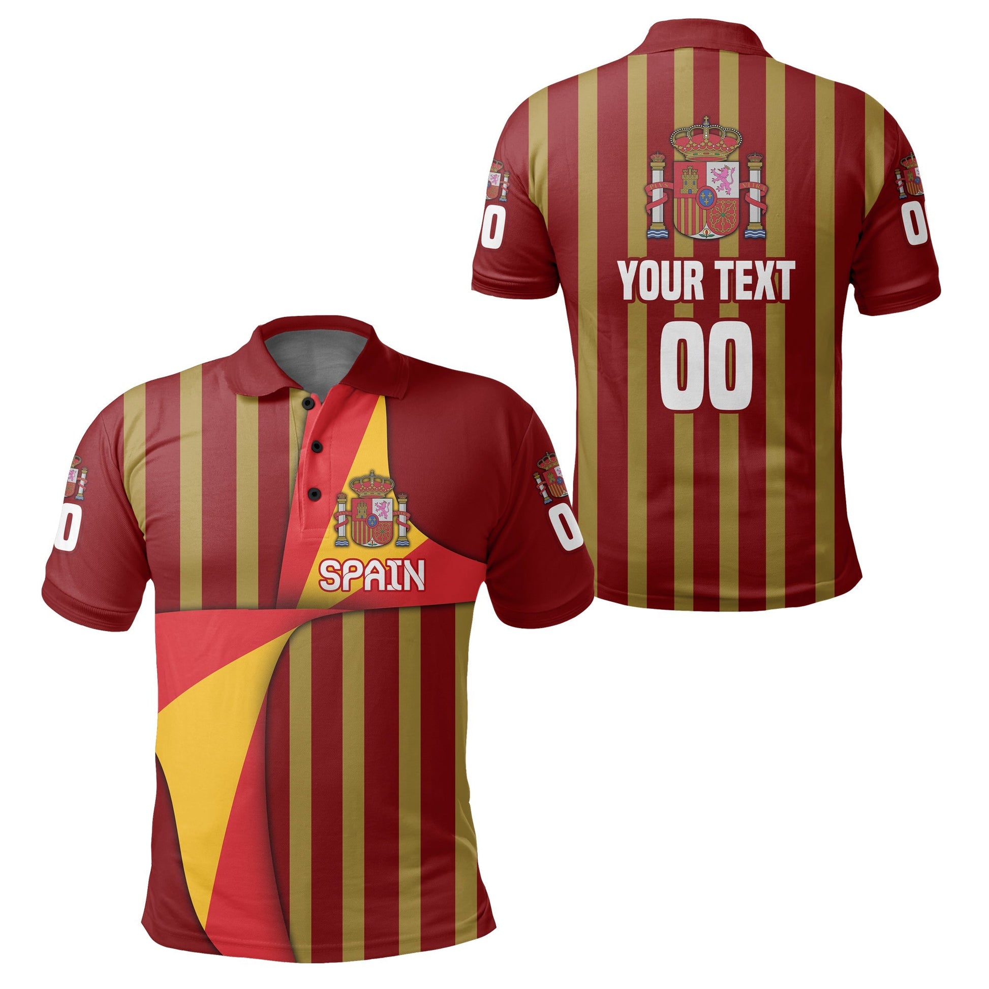 Custom Spain Polo Shirt Football 2021 Special Style