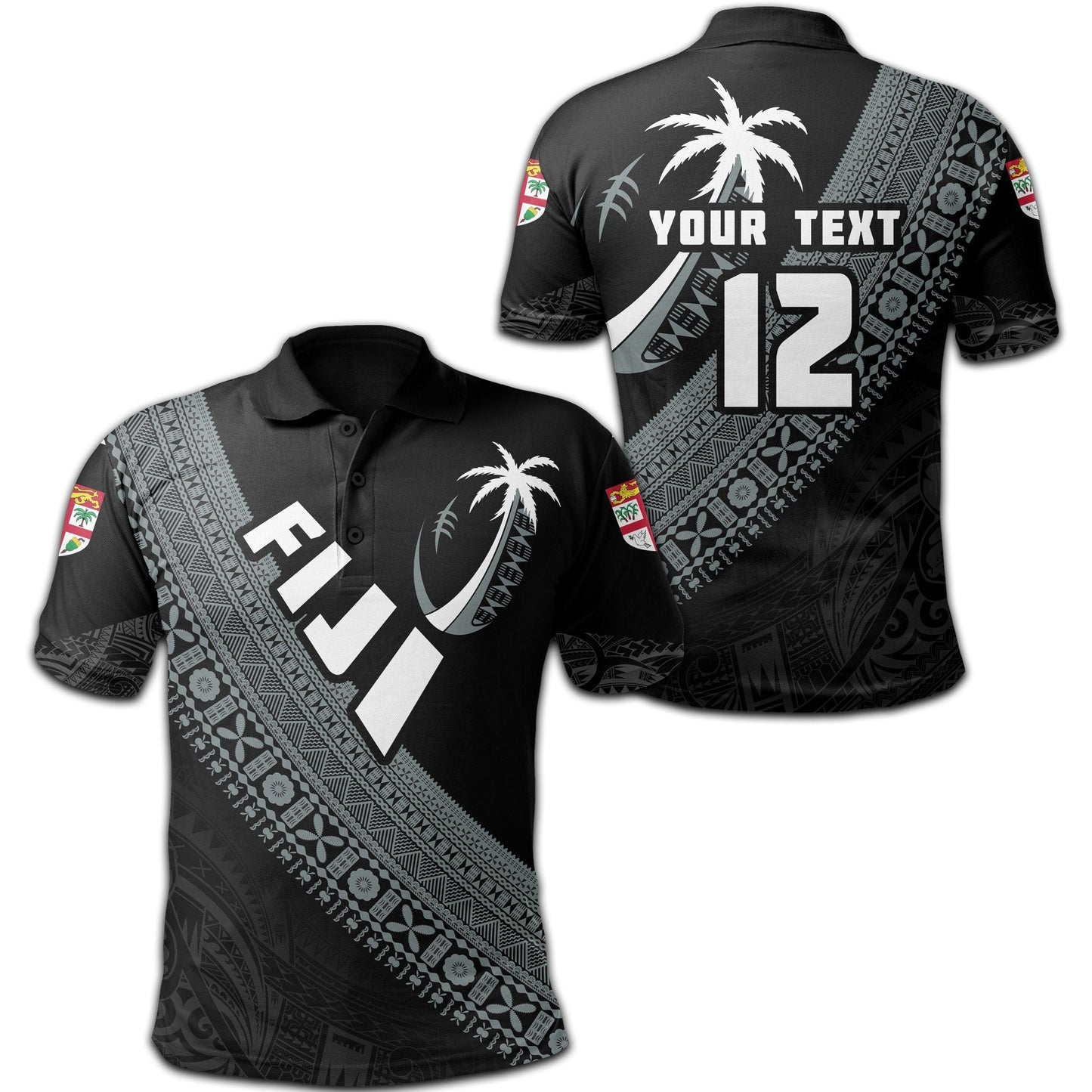 Custom Personalised Fiji Tapa Rugby Polo Shirt version Style You Win