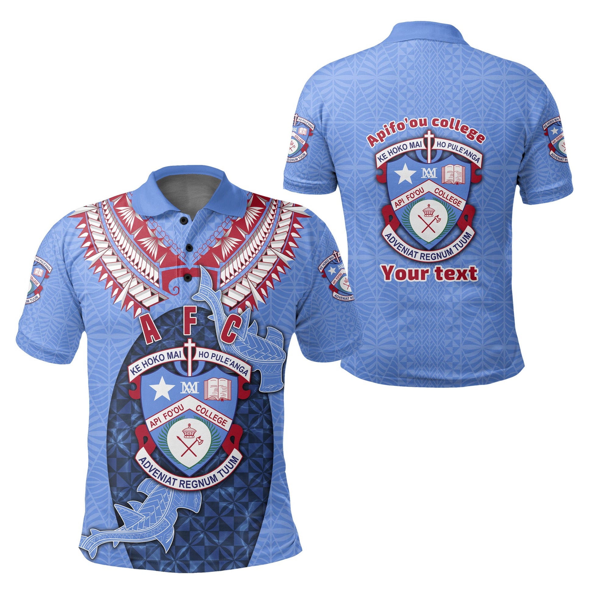Custom Personalised Tonga Apifo'ou College Polo Shirt Special Style
