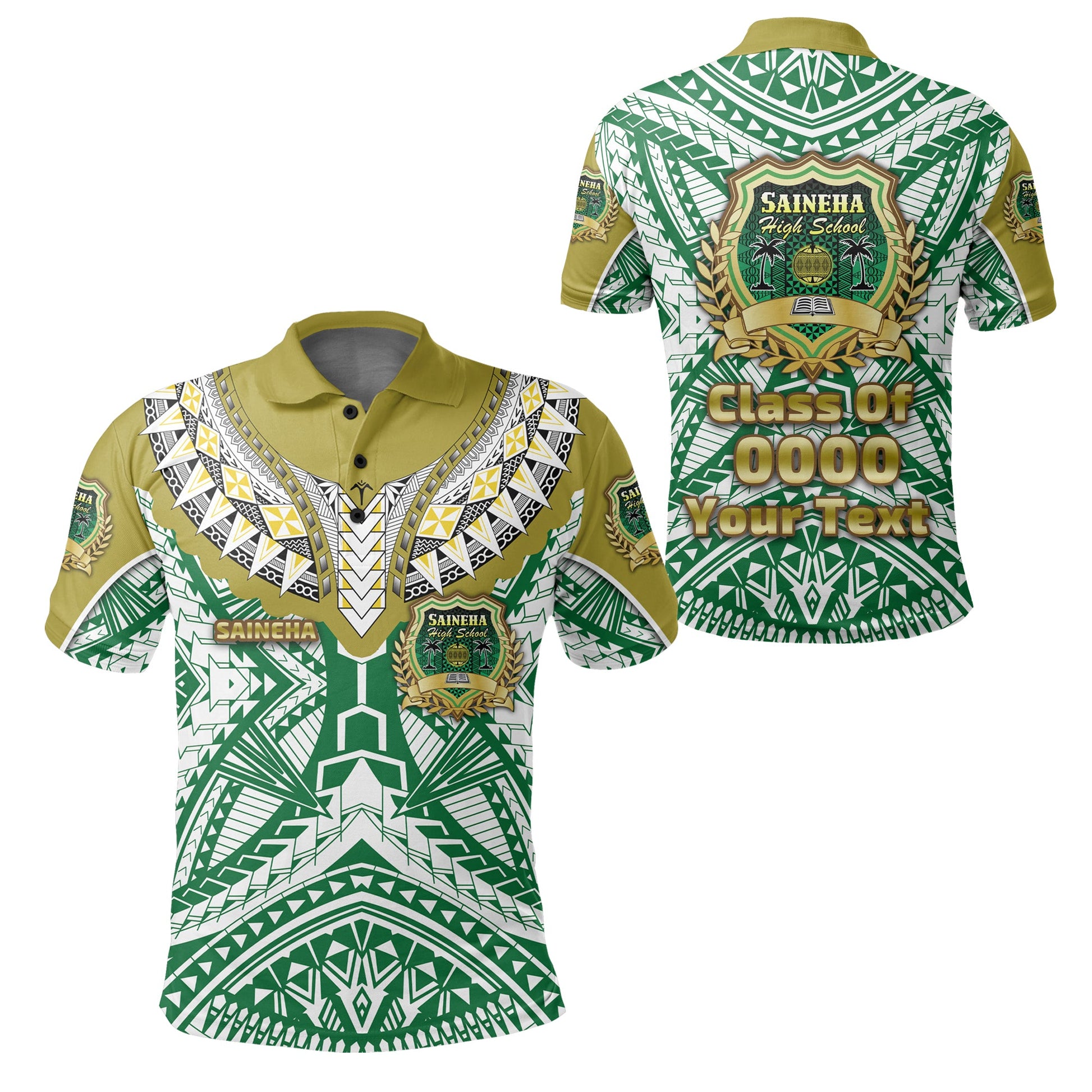 Custom Personalised Saineha Tonga Polo Shirt Polynesian Sport Style Special - Class of -