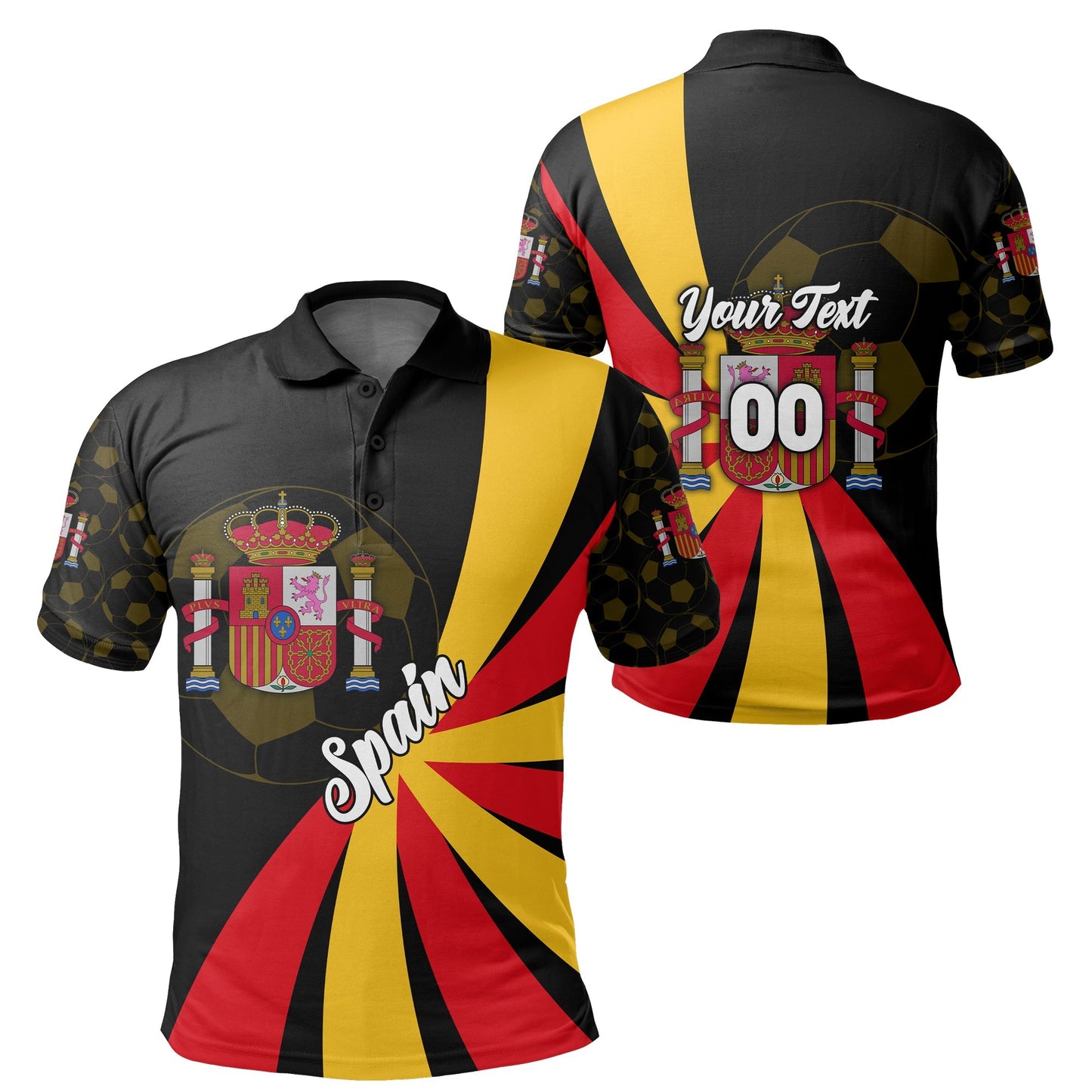 Custom Spain Polo Shirt Football 2021 Sport Style