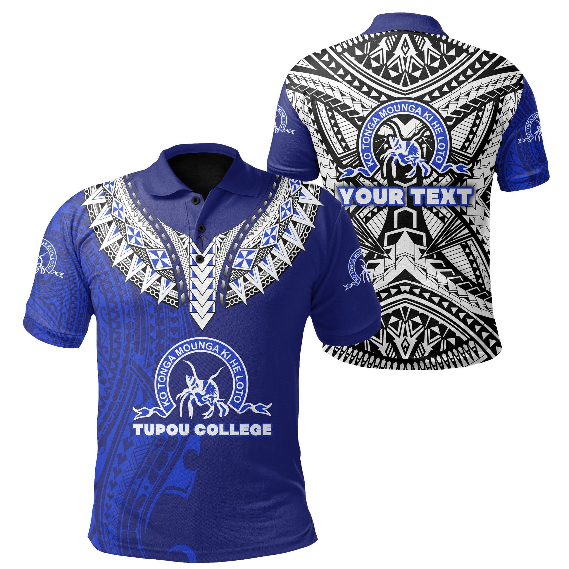 Custom Personalised Kolisi Ko Tupou College Tonga Polo Shirt Polynesian Stylized