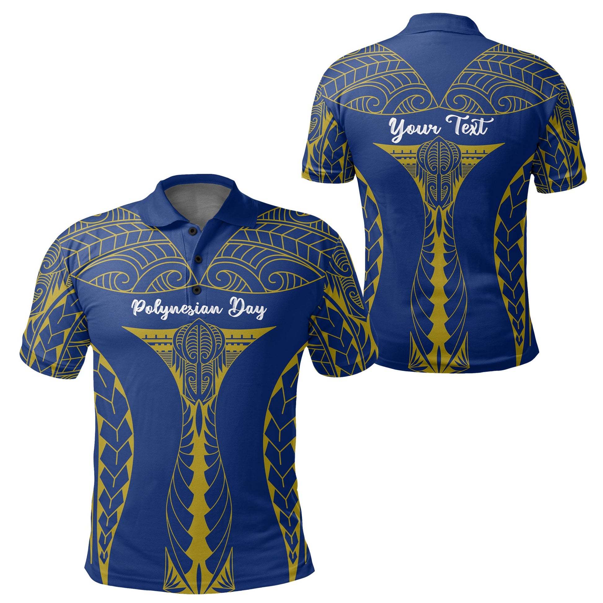 Custom Personalised Polynesian Day Polo Shirt Elegant Style -