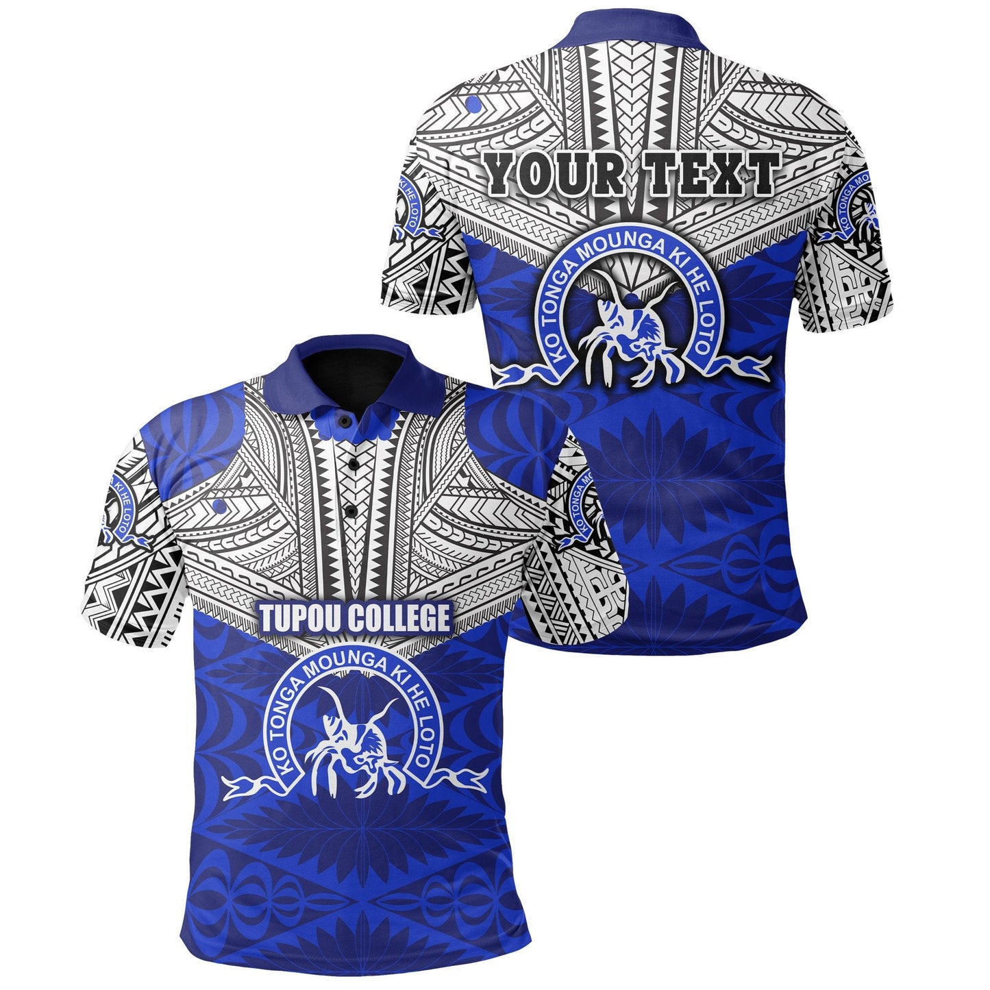 Custom Personalised Kolisi Ko Tupou College Tonga Polo Shirt Polynesian Sport Style