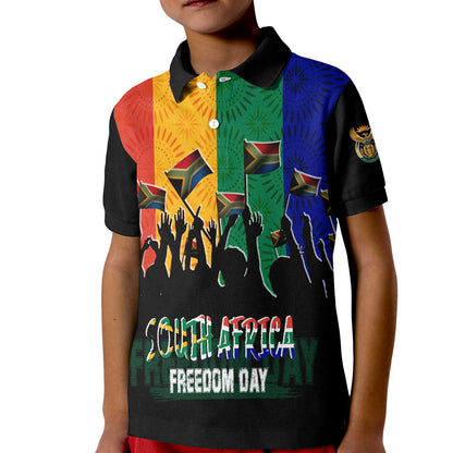 Shweshwe Pattern South Africa Freedom Day Polo Shirt Freedom Is In Your Hands