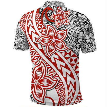 Traditional Polynesian Tribal Tattoo Retro Polo Shirt Red