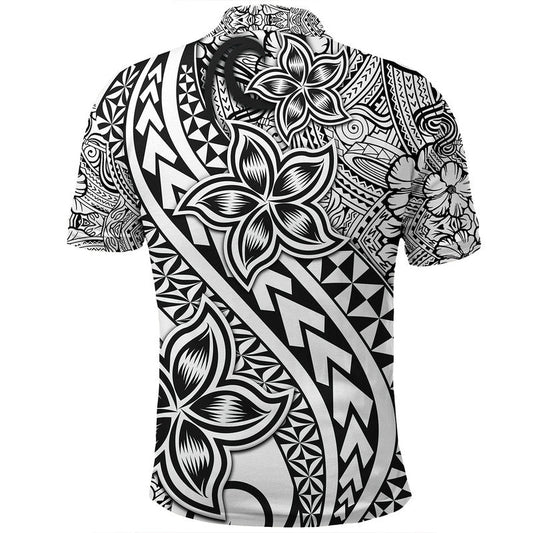 Traditional Polynesian Tribal Tattoo Retro Polo Shirt Black