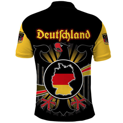 Germany Football Black Eagle Jersey Deutschland Champion Polo Shirt