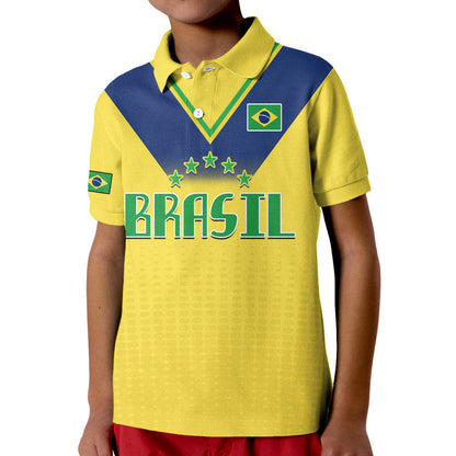 Custom Brazil Football Sub20 Champions South American Polo Shirt LT9