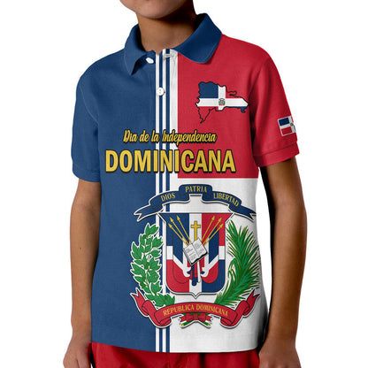 Dominican Republic Polo Shirt Dia de la Independencia Coat Of Arms And Flag Map