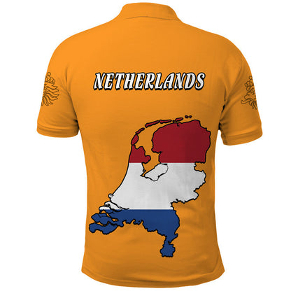 Netherlands Football Flag Style Polo Shirt