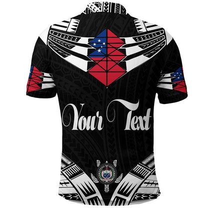 Custom Personalised Samoa Black Saturday Polo Shirt 28 Dec 1929 Visual Arts - Black