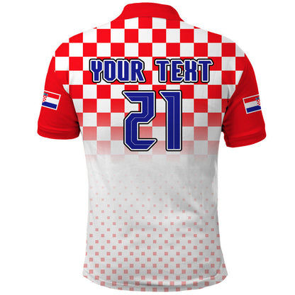 Custom Croatia Hrvatska Football Vibe Polo Shirt