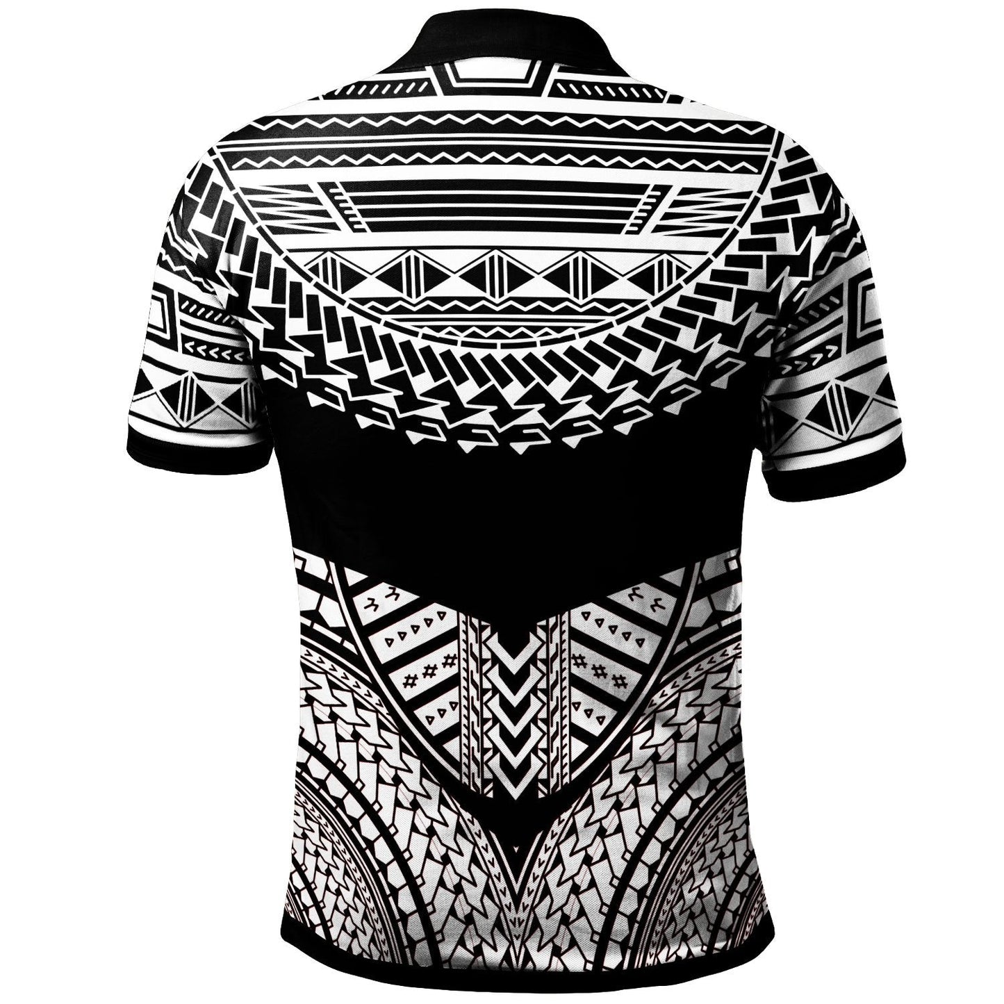 American Samoa Custom Personalised Polo - Tribal Pattern Cool Style White Color