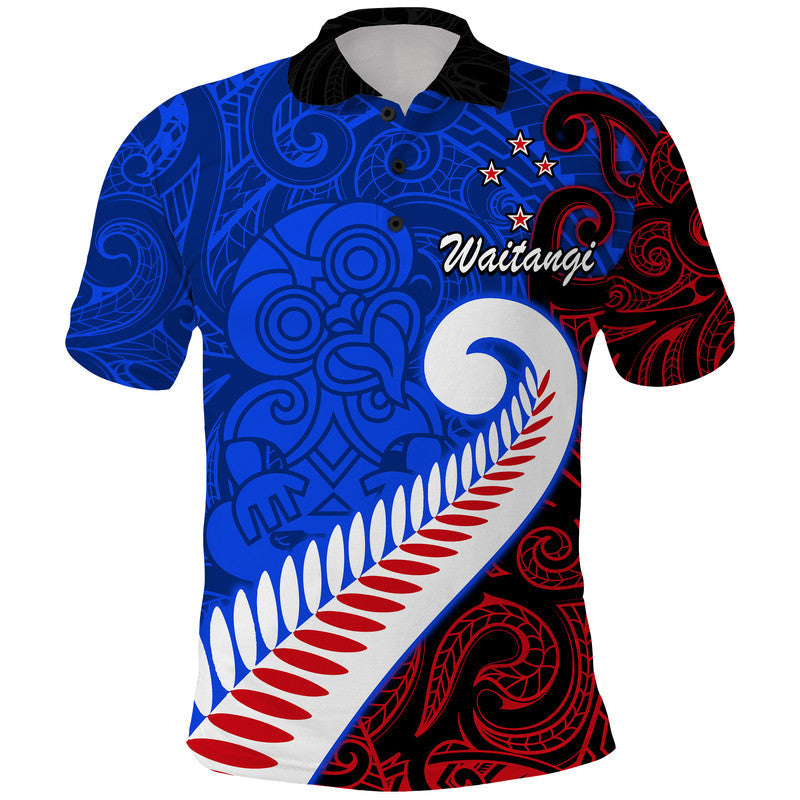 Waitangi Day Polo Shirt Aotearoa Hei Tiki Silver Fern