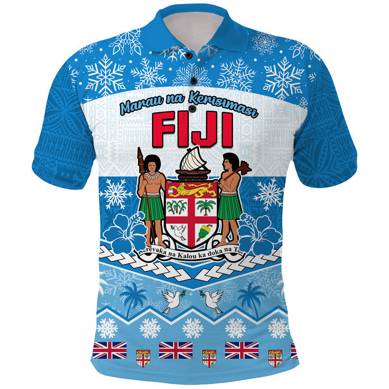 Fiji Masi Tapa Christmas Vibe Polo Shirt