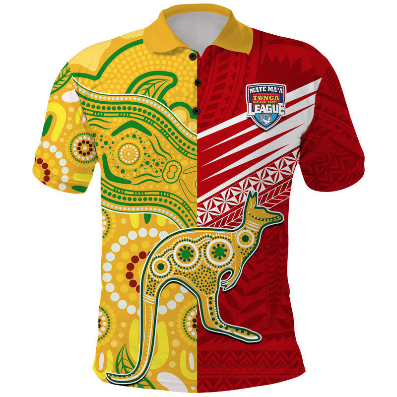 Australia Kangaroos and Mate Maa Tonga Polo Shirt