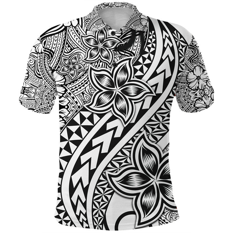 Traditional Polynesian Tribal Tattoo Retro Polo Shirt Black