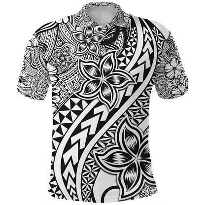 Traditional Polynesian Tribal Tattoo Retro Polo Shirt Black