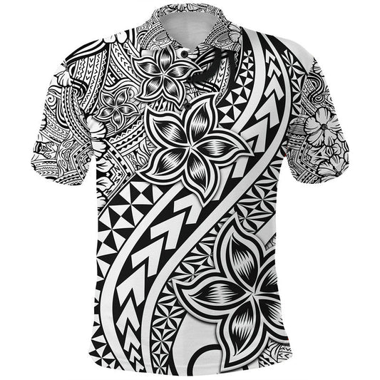 Traditional Polynesian Tribal Tattoo Retro Polo Shirt Black