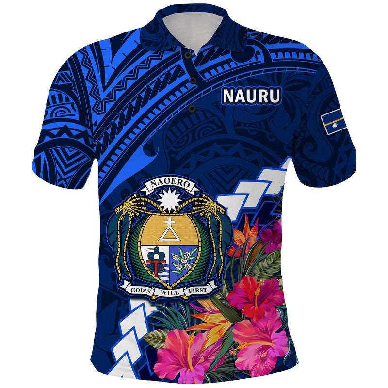 Nauru Coat of Arms Polo Shirt Polynesian Tropical
