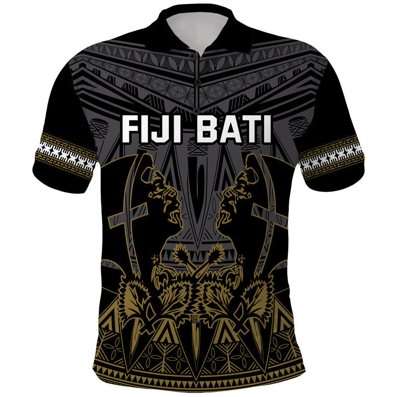 Fiji Rugby Bati Polo Shirt Fijian Coat Of Arms Tapa Pattern