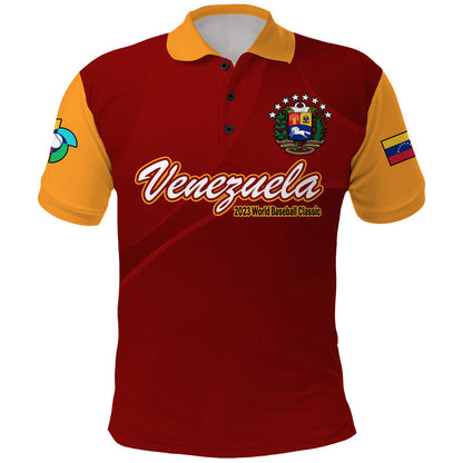 Venezuela Baseball Polo Shirt 2023 Venezuela Coat Of Arms