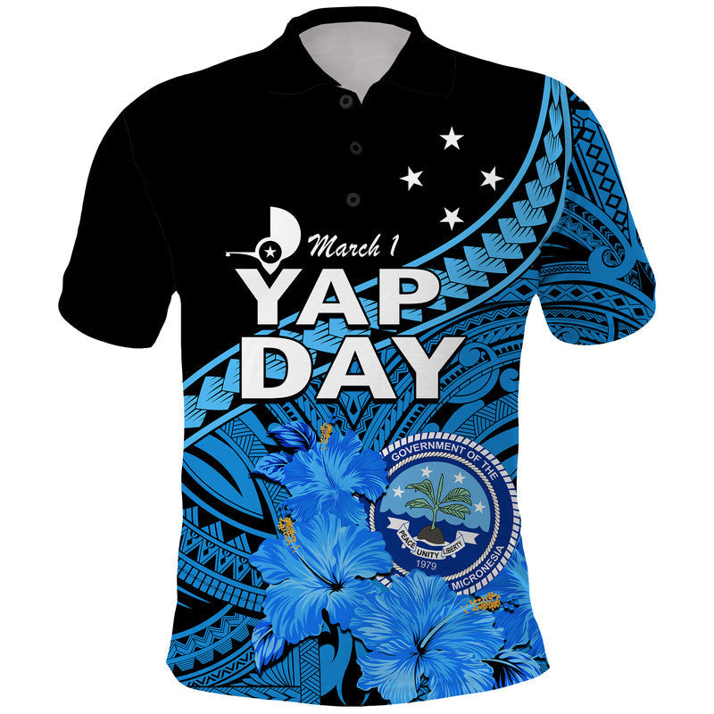 Yap State Day Polo Shirt Yap Flag and FSM Seal