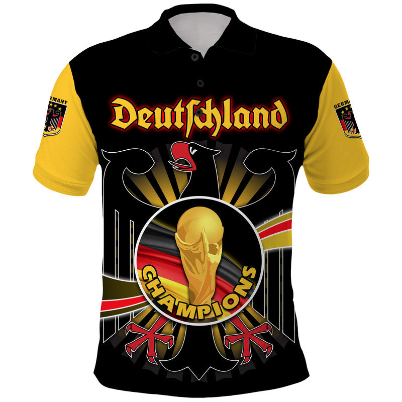 Germany Football Black Eagle Jersey Deutschland Champion Polo Shirt