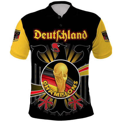 Germany Football Black Eagle Jersey Deutschland Champion Polo Shirt