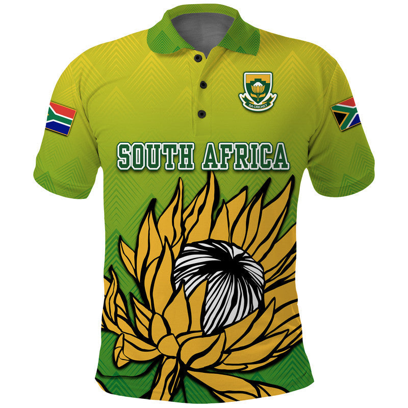 South Africa National Cricket Team Polo Shirt Proteas Sports Yellow Style
