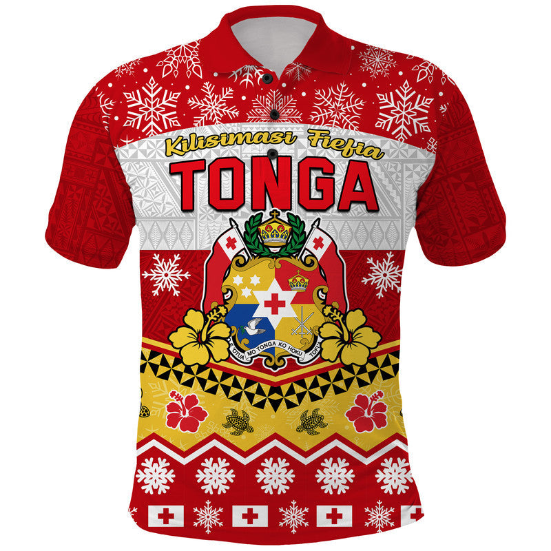 Tonga Christmas Kilisimasi Fiefia Coat Of Arms Polo Shirt