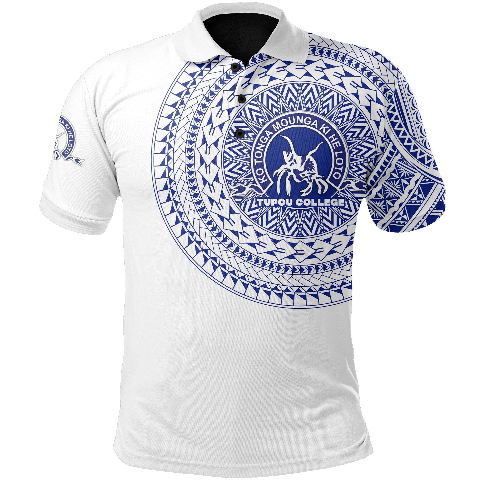Kolisi Ko Tupou College Tonga Polo Shirt Tattoo Style