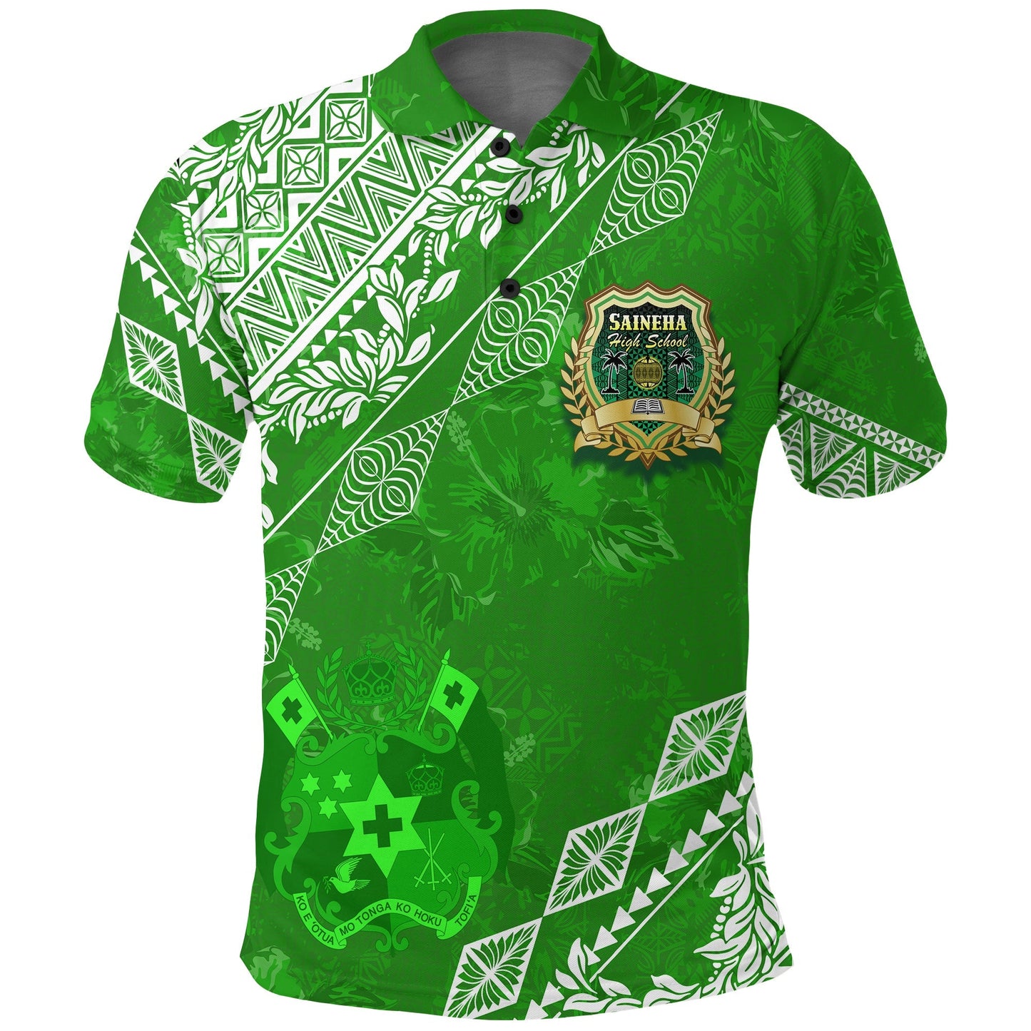 Saineha High School Tonga Polo Shirt Kupesi Style - Ver01