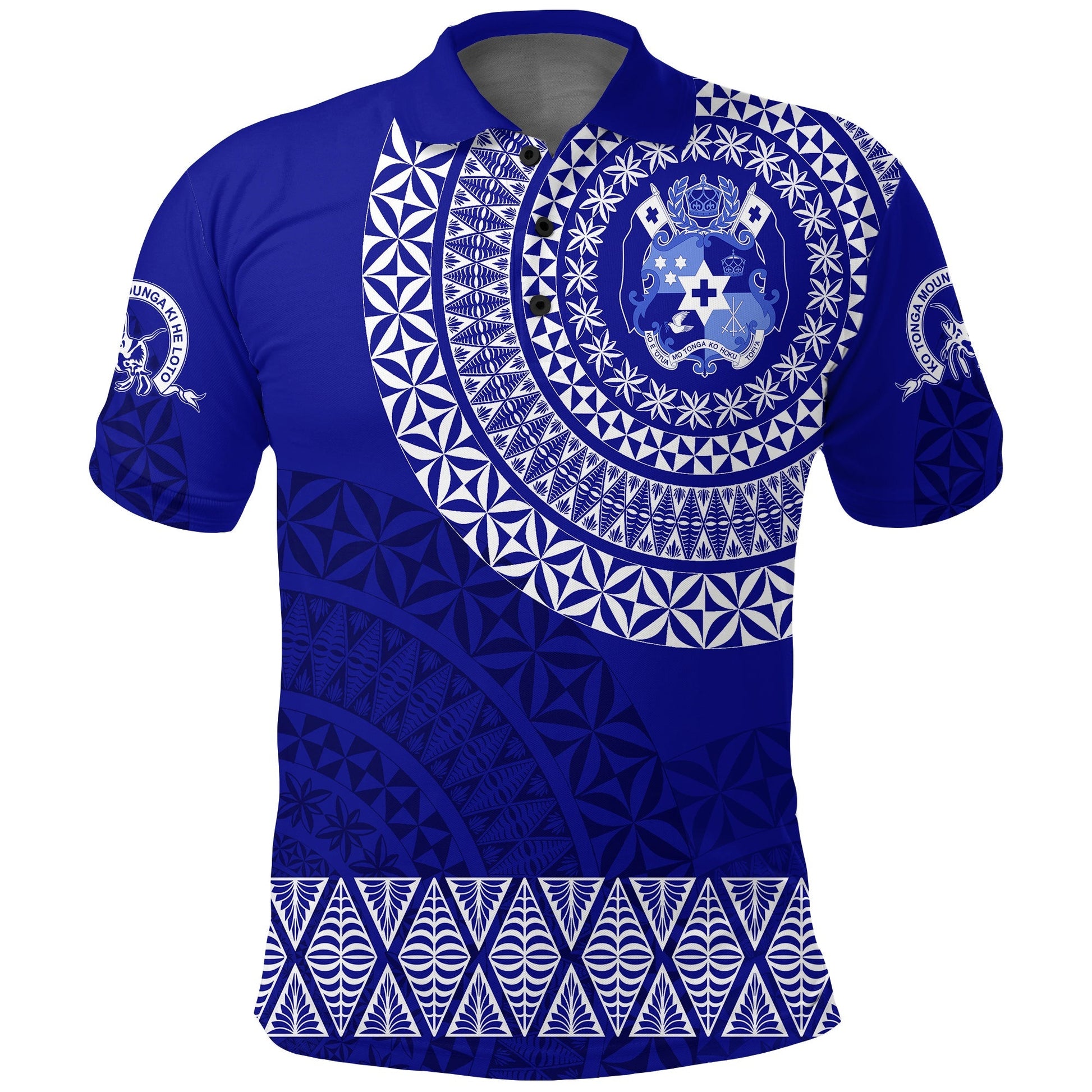 Queen Salote College Tonga Polo Shirt Kupesi Style - Ver03