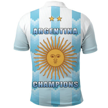 Argentina Football Polo Shirt Argentina Champions