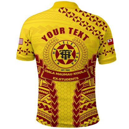 Tonga High School Polo Shirt Gold