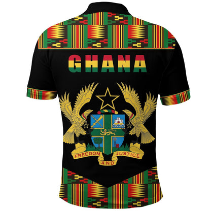 Ghana Proud Polo Shirt Ankara Kente